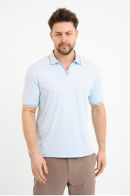 Bosmenti Polo Collar Short Sleeve - BLUE-MINK