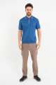 Bosmenti Zip Polo Collar Short Sleeve - MARINE