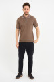 Bosmenti Zip Polo Collar Short Sleeve - MARINE