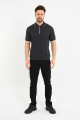 Bosmenti Zip Polo Collar Short Sleeve - MARINE
