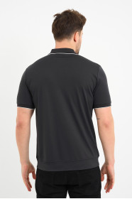 Bosmenti Zip Polo Collar Short Sleeve - DARK PURPLE