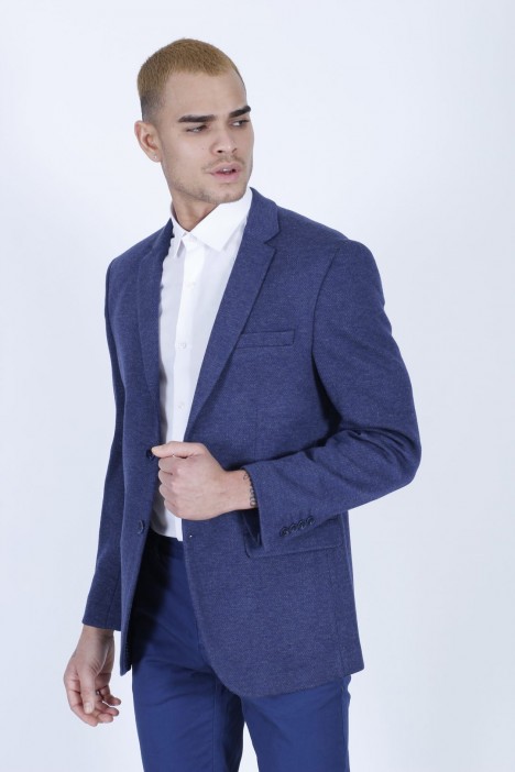 PARLIAMENT COLOR REGULAR-FİT BLAZER İN MİCRO-PATTERNED WOOL