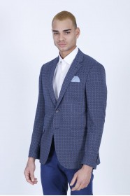 PARLIAMENT COLOR REGULAR-FİT BLAZER İN CHECKED AND MİCRO-PATTERNED WOOL.