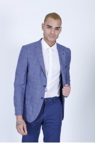 PARLIAMENT COLOR REGULAR-FİT BLAZER İN CHECKED AND MİCRO-PATTERNED WOOL.