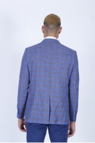 PARLIAMENT COLOR REGULAR-FİT BLAZER İN CHECKED AND MİCRO-PATTERNED WOOL.