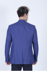 NAVY COLORED, REGULAR-FIT LINEN BLAZER