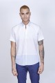 COTTON SHIRT IN ORANGE COLOUR, SHORT SLEEVES, AND REGULAR FIT MOLD.