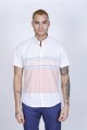 COTTON SHIRT IN ORANGE COLOUR, SHORT SLEEVES, AND REGULAR FIT MOLD.