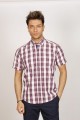 COTTON SHIRT IN TURQUOISE COLOUR, SHORT SLEEVES, AND REGULAR FIT MOLD.