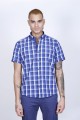 COTTON SHIRT IN YELLOW COLOUR, SHORT SLEEVES, AND REGULAR FIT MOLD.
