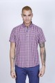 COTTON SHIRT IN GREEN COLOUR, SHORT SLEEVES, AND REGULAR FIT MOLD.
