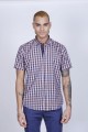 COTTON SHIRT IN YELLOW COLOUR, SHORT SLEEVES, AND REGULAR FIT MOLD.