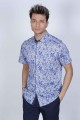 SPORT COTTON SHIRT, SHORT SLEEVE, BUTTON FASTENING ON THE FRONT. CREAM