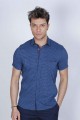 SPORT COTTON SHIRT WITH SHORT SLEEVE CHECKED FRONT. BORDO