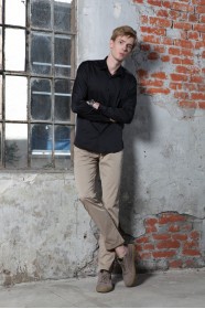 BLACK COLOR COLOR BASIC TRAVELLER SHIRT