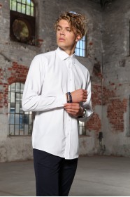 WHİTE COLOR LONG SLEEVE COTTON SHIRT