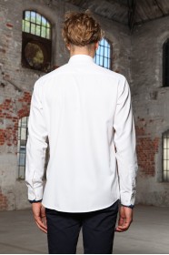 WHİTE COLOR LONG SLEEVE COTTON SHIRT