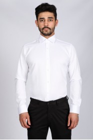 WHİTE COLOR LONG SLEEVE COTTON SHIRT