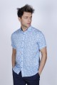 SHORT SLEEVES AND BUTTONS ON THE FRONT. BAMBOO SHIRT. WHITE