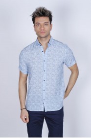 BAMBOO SHIRT SHORT SLEEVES AND BUTTONS ON THE FRONT. WHITE