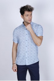 BAMBOO SHIRT SHORT SLEEVES AND BUTTONS ON THE FRONT. WHITE