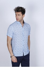 BAMBOO SHIRT SHORT SLEEVES AND BUTTONS ON THE FRONT. WHITE