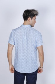 BAMBOO SHIRT SHORT SLEEVES AND BUTTONS ON THE FRONT. WHITE