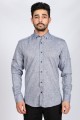INDIGO COLOUR, LONG SLEEVE, REGULAR FIT, COTTON LINEN SHIRT