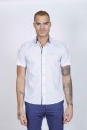 REGULAR-FIT COTTON SHIRT IN ANTHRACİTE, SHORT SLEEVES AND BUTTONS ON THE FRONT.