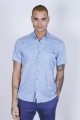 REGULAR-FIT COTTON SHIRT IN WHITE, SHORT SLEEVES AND BUTTONS ON THE FRONT.