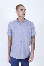 SAX BLUE COLOUR, LONG SLEEVE, REGULAR FIT CUT, LINEN SHIRT