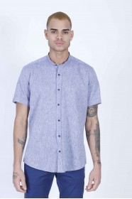 SAX BLUE COLOUR, LONG SLEEVE, REGULAR FIT CUT, LINEN SHIRT