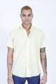 LINEN SHIRT IN WHITE COLOUR, SHORT SLEEVES, REGULAR FIT MOLD