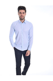 ﻿﻿ Uzun Kol Gömlek Regular Mavi