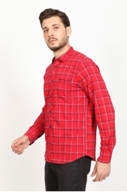 LONG SLEEVE REGULAR SHIRT. RED