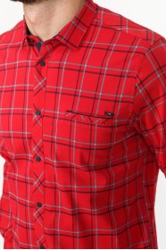 LONG SLEEVE REGULAR SHIRT. RED