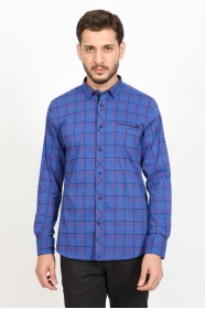 LONG SLEEVE REGULAR SHIRT. SAX BLUE