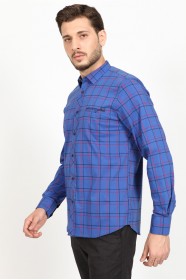 LONG SLEEVE REGULAR SHIRT. SAX BLUE