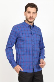 LONG SLEEVE REGULAR SHIRT. SAX BLUE