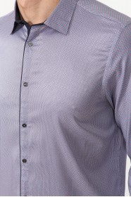 LONG SLEEVE SLIM-FIT SHIRT. FUCHIA
