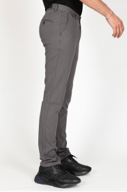 DARK GREY COLORED, REGULAR-FIT CHINO TROUSERS.