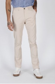 BEIGE COLORED, REGULAR-FIT CHINO TROUSERS.