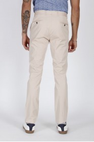 BEIGE COLORED, REGULAR-FIT CHINO TROUSERS.