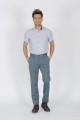 STONE COLORED, REGULAR-FIT CHINO TROUSERS.