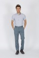 ICE BLUE COLORED, REGULAR-FIT CHINO TROUSERS.