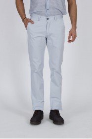 ICE BLUE COLORED, REGULAR-FIT CHINO TROUSERS.