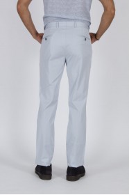 ICE BLUE COLORED, REGULAR-FIT CHINO TROUSERS.