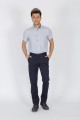 ICE BLUE COLORED, REGULAR-FIT CHINO TROUSERS.