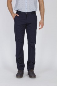 NAVY BLUE COLORED, REGULAR-FIT CHINO TROUSERS.