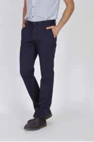 NAVY BLUE COLORED, REGULAR-FIT CHINO TROUSERS.